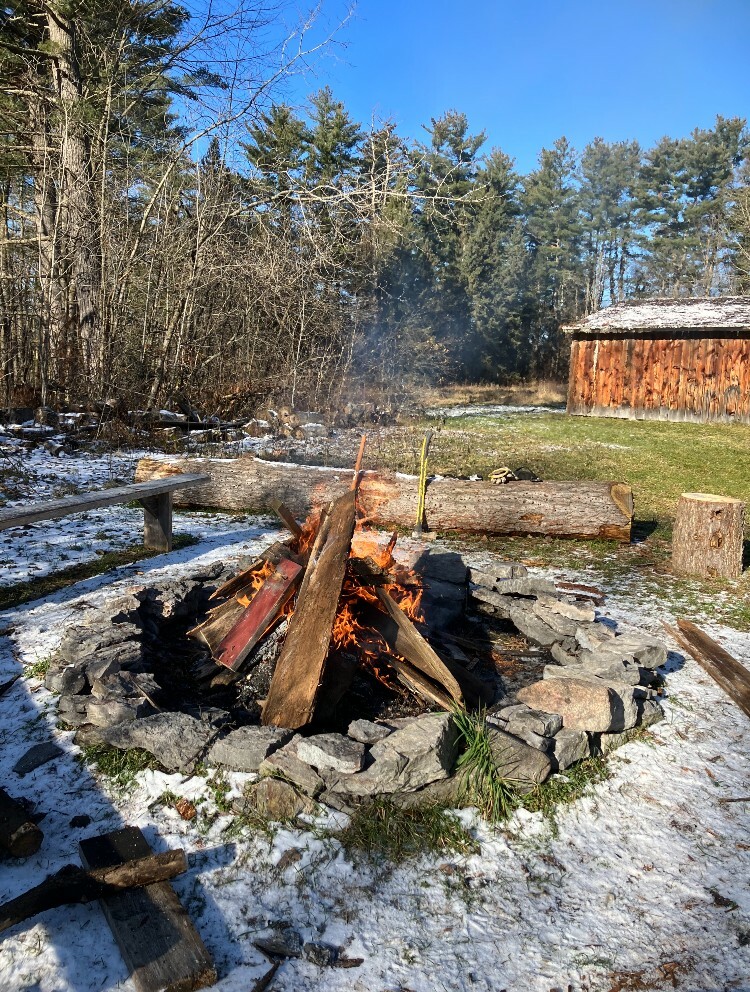 campfire at Tucker House in Rockland