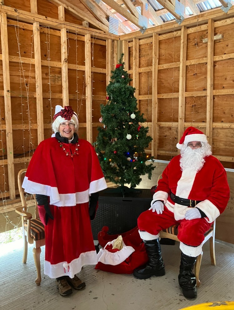 Santa and Mrs. Claus at the winter fair- Tucker House in Rockland