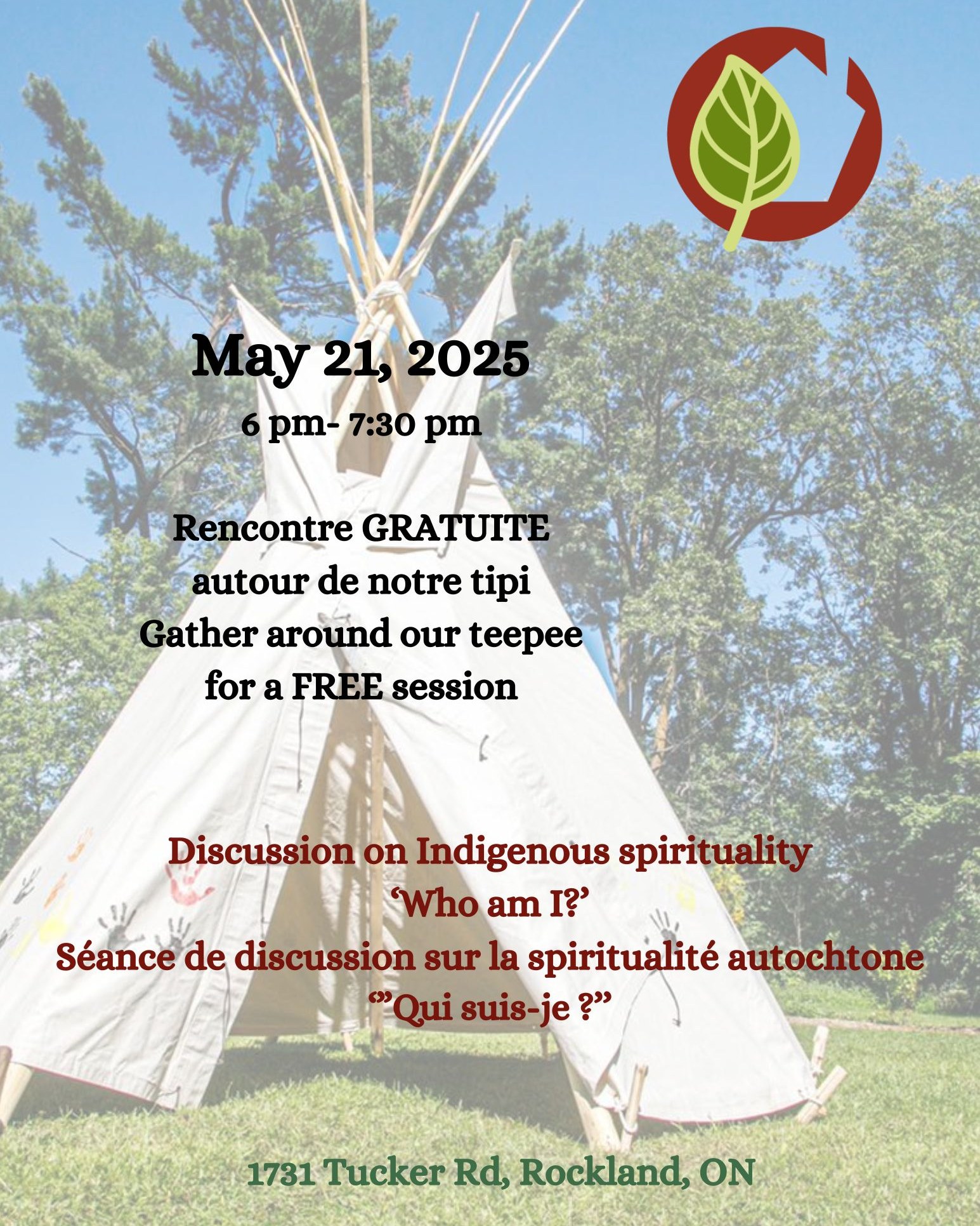 Spiritualité autochtone « qui suis-je » autour du tipi