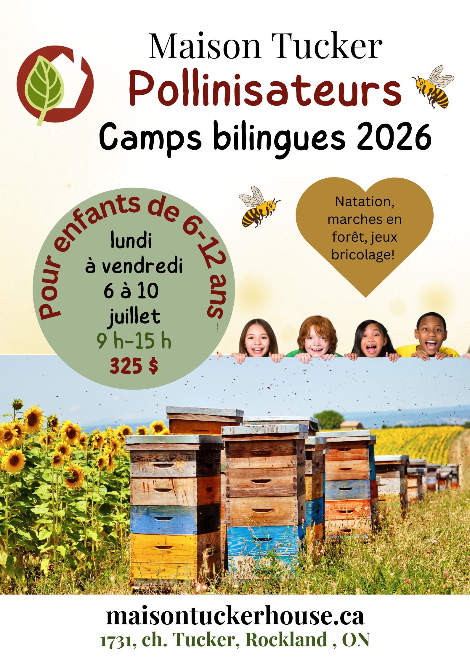 Camp d&rsquo;été bilingues Pollinisateurs